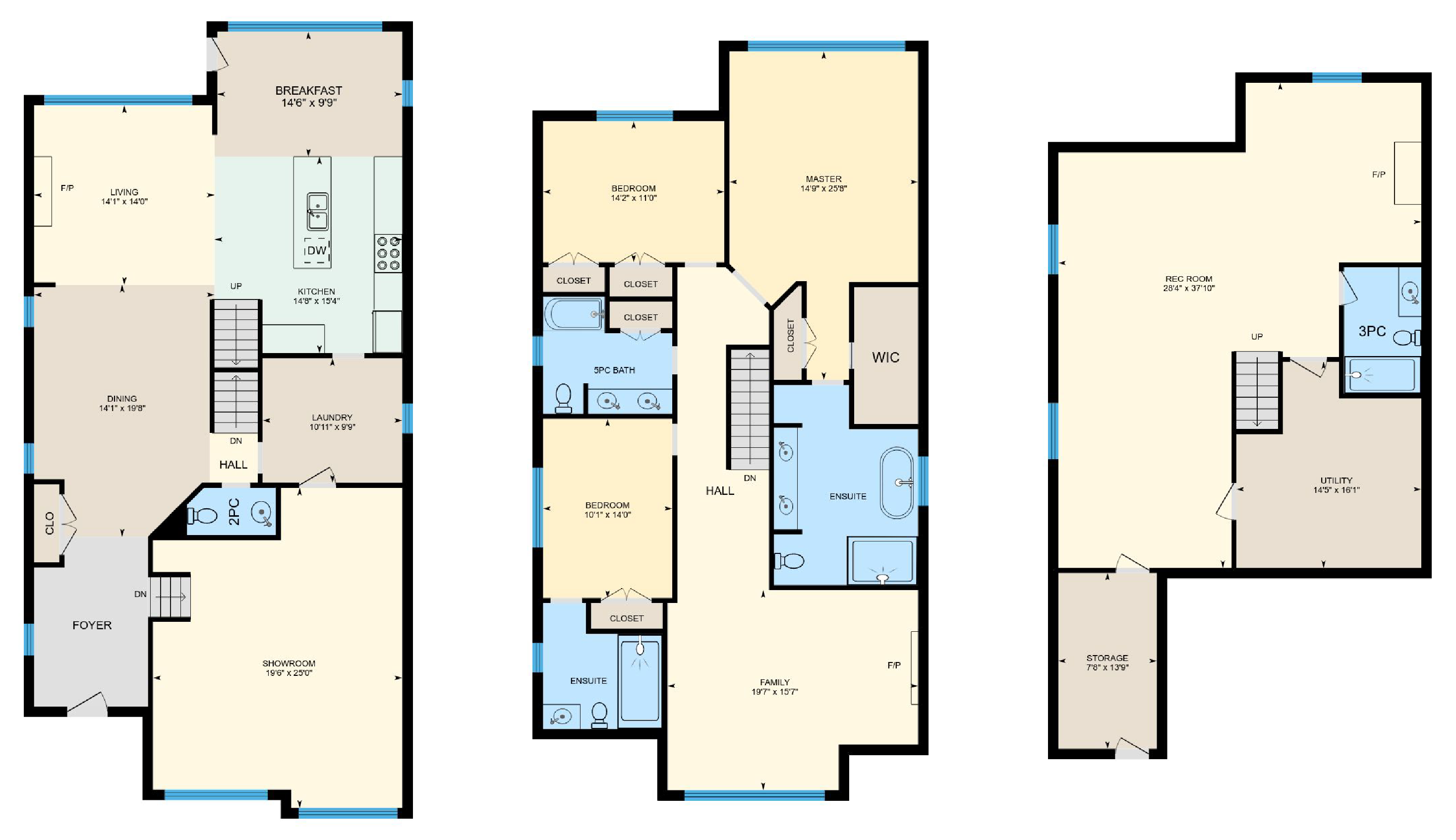 Our 2D residential floor plans feature industry-leading quality, conveniently drafted on-site or from architectural drawings.